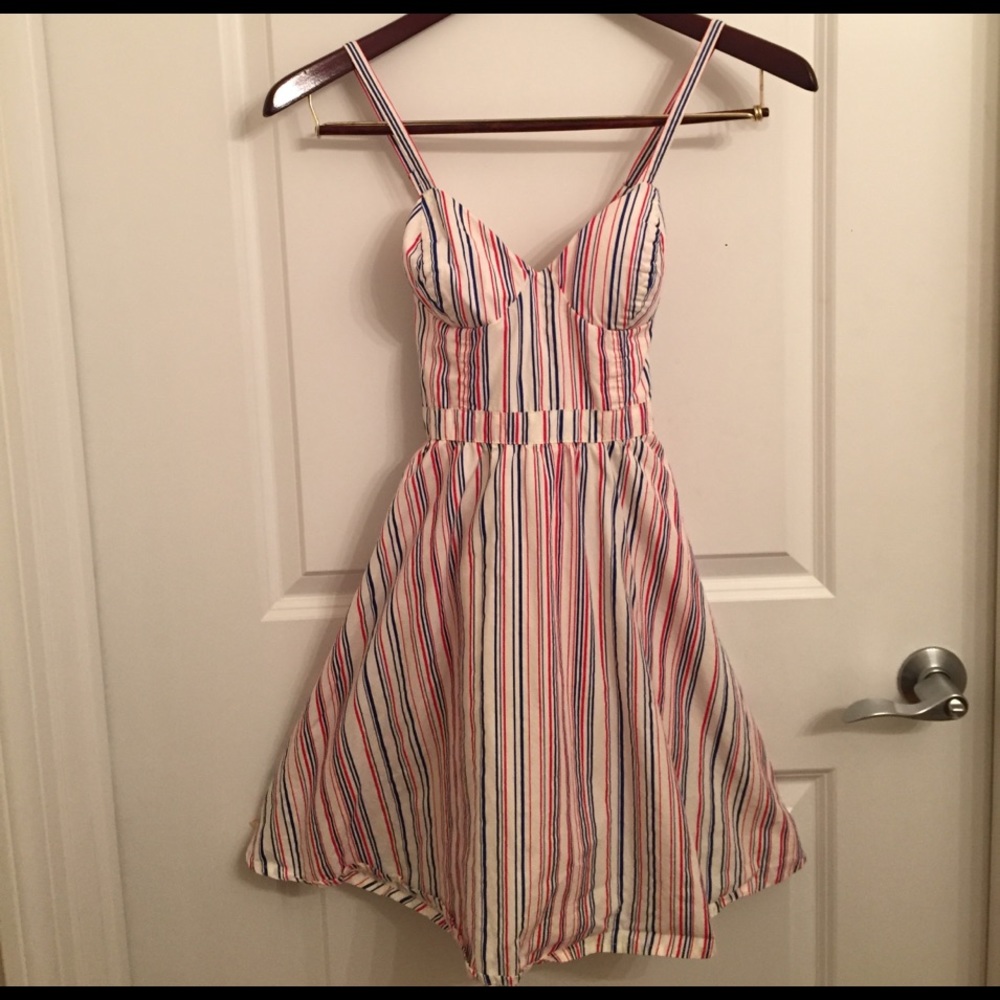 🇺🇸Red, White & Blue Pinstripe Dress.🇺🇸 .  Cutest dress but was too small .